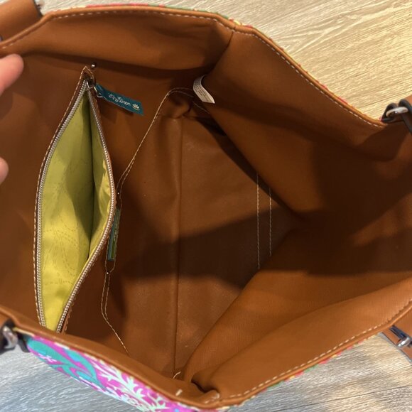 LILY BLOOM Pink Floral Coral Reef Shoulder Tote bag - Picture 8 of 9